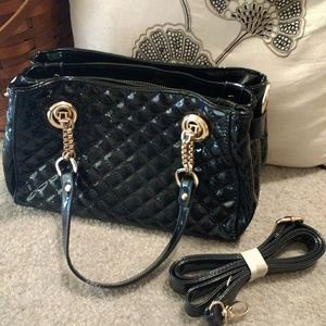 Scarleton Black and Gold Shoulder Purse